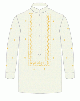 Men's Barong Cream Jusi fabric 100686 Cream
